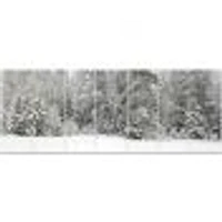 Foggy Winter Forest Panorama  Wall Art