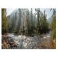Mountain River Panorama  Wall Art