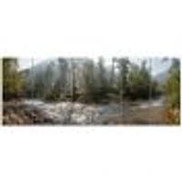 Mountain River Panorama  Wall Art