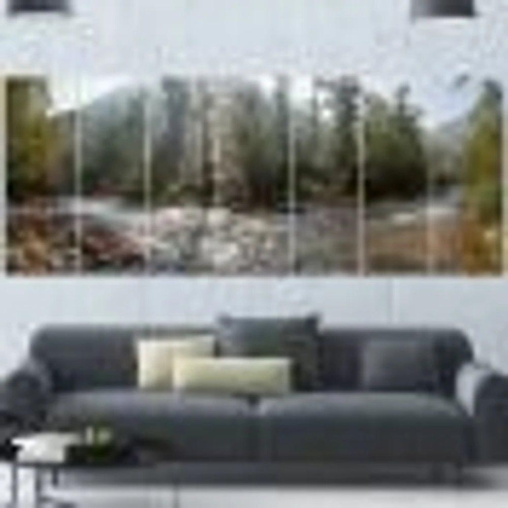 Mountain River Panorama  Wall Art