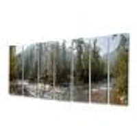 Mountain River Panorama  Wall Art