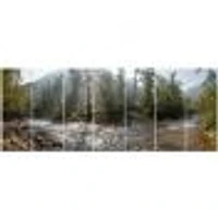 Mountain River Panorama  Wall Art