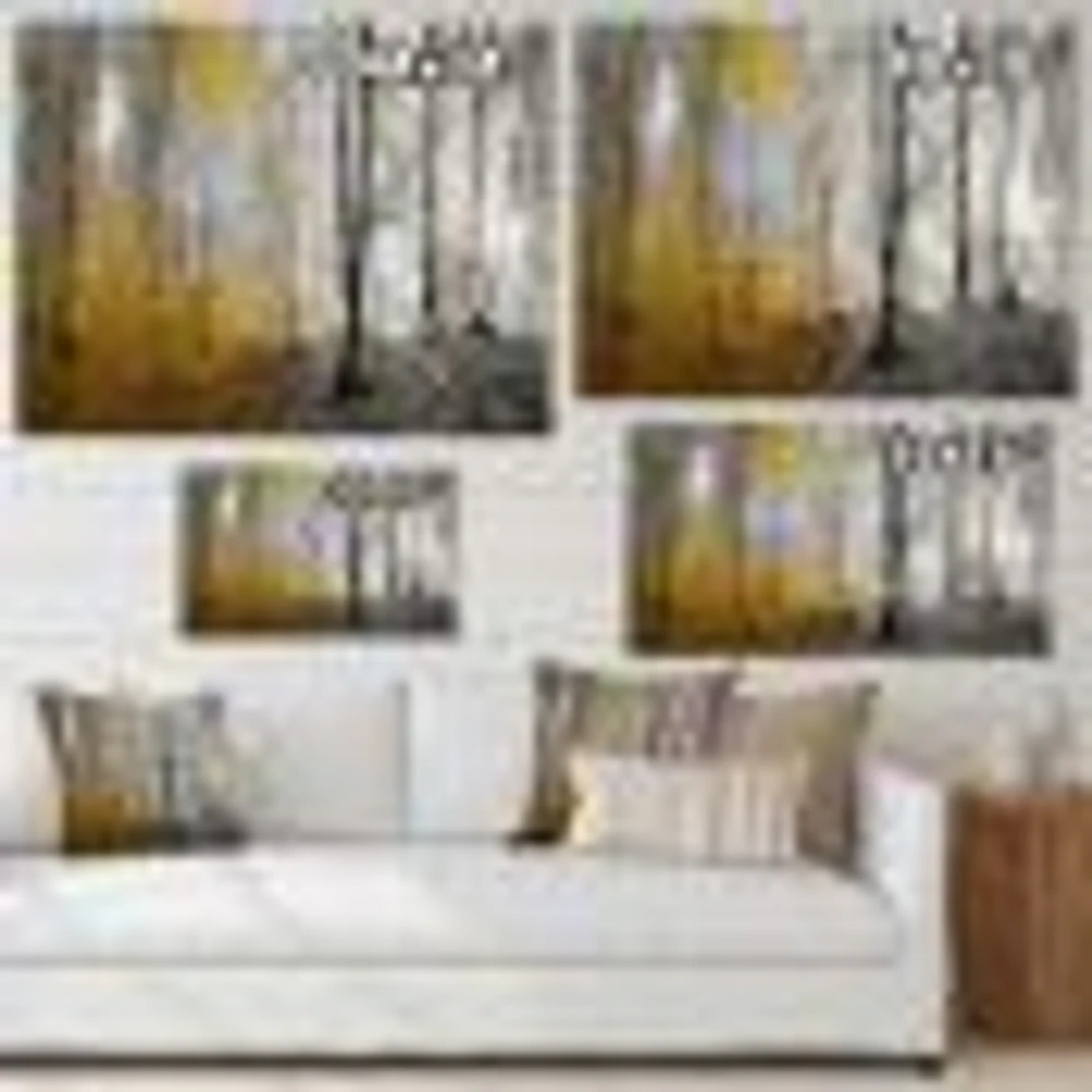 Morning Forest Panorama Canvas Art Print