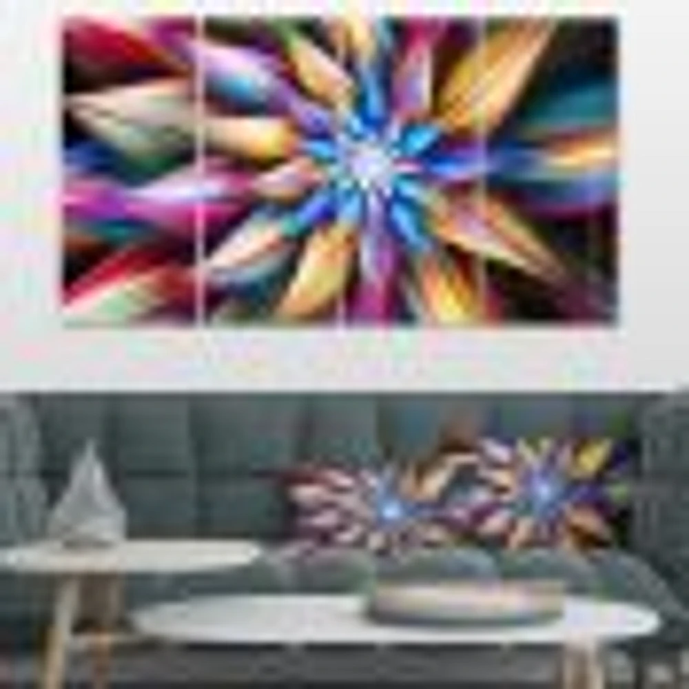 Exotic Multi Color Flower Petals  Canvas Wall Art