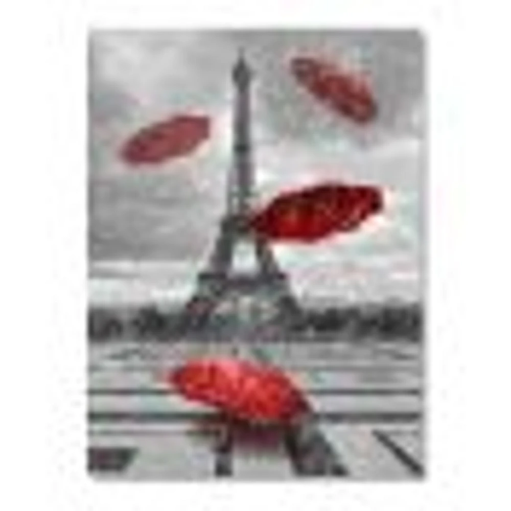 Flying Umbrella with Eiffel Tower  Canvas