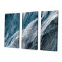 Splash Blue Indigo  Canvas Wall Art