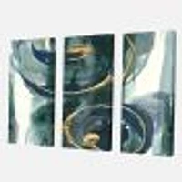 Toile « Mettalic Indigo and Gold II