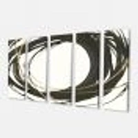 Gold Glamour Circle II  Canvas Wall Art