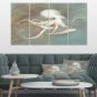 Octopus Treasures from the Sea Canvas Wall Art
