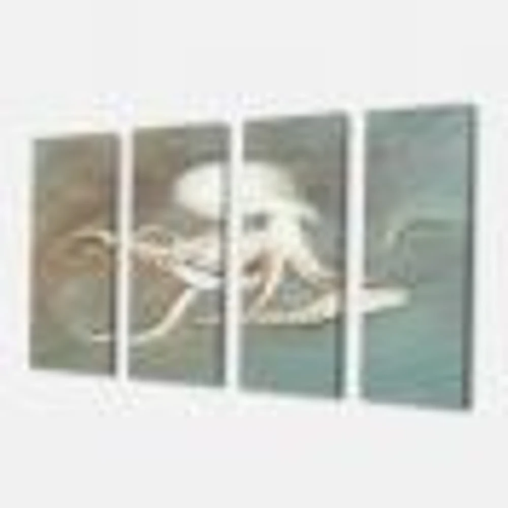 Octopus Treasures from the Sea Canvas Wall Art
