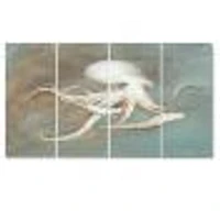 Octopus Treasures from the Sea Canvas Wall Art