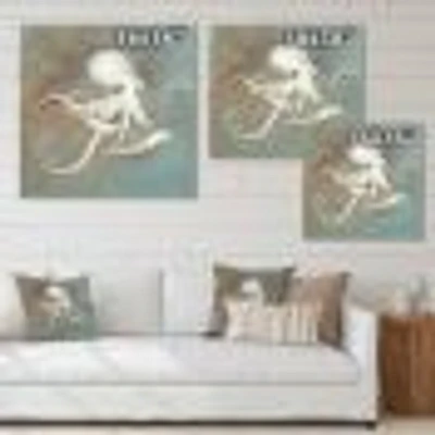 Octopus Treasures from the Sea  Wall Art
