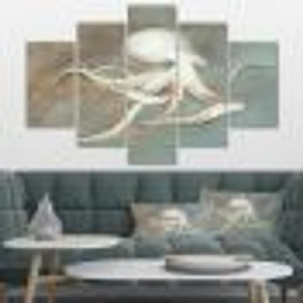 Octopus Treasures from the Sea Canvas Wall Art