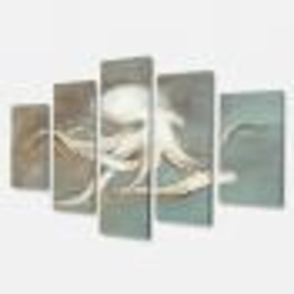 Octopus Treasures from the Sea Canvas Wall Art