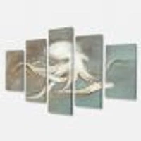 Octopus Treasures from the Sea Canvas Wall Art