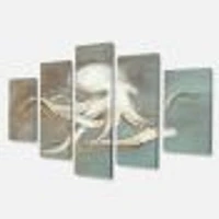 Octopus Treasures from the Sea Canvas Wall Art