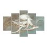 Octopus Treasures from the Sea Canvas Wall Art
