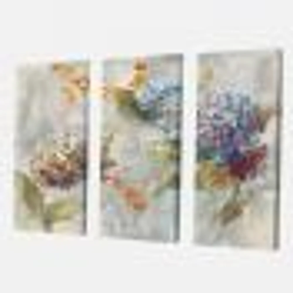 Toile « Autumn Hydrangea » - 3 panneaux