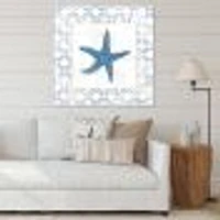 Toile  « Navy Starfish with Gold »