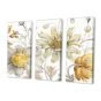 Fields of Gold Watercolor Flower V Canvas Panels