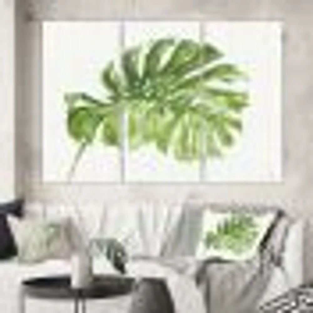 Mixed Botanical Green Leaves V  Canvas Art