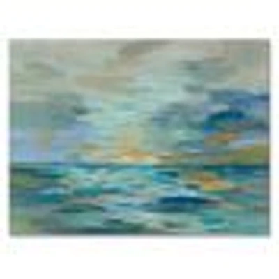Pastel Blue Sea  Canvas Wall Art