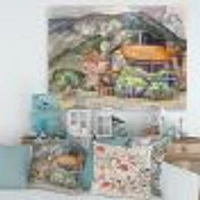 Greek Landscape off The Coast of Aegean Sea  Wall Art