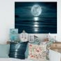 Super Moon Over The Sea I  Wall Art