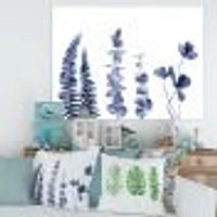 Navy Blue Eucalyptus I Wall Art