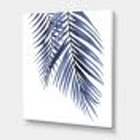 Blue Palm Leaves Abstract Tropical Branches  Wall Art