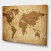 Ancient Map of The World V Canvas Wall Art