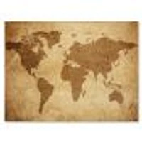 Ancient Map of The World V Canvas Wall Art