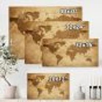 Ancient Map of The World V Canvas Wall Art