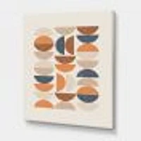 Abstract Sun and Moon S Blue Orange  Wall Art