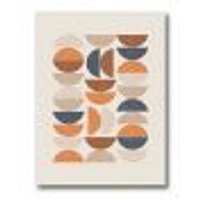 Abstract Sun and Moon S Blue Orange  Wall Art