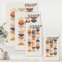Abstract Sun and Moon S Blue Orange  Wall Art