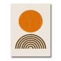 Minimal Orange Sun and Rainbow I Wall Art