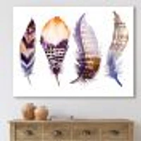 Purple Boho Feathers  Wall Art