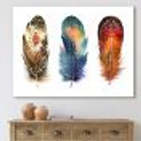 Colourful Boho Feather Set IX  Wall Art