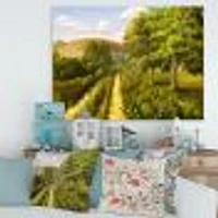 Vibrant Country Road During Summer  Wall Art