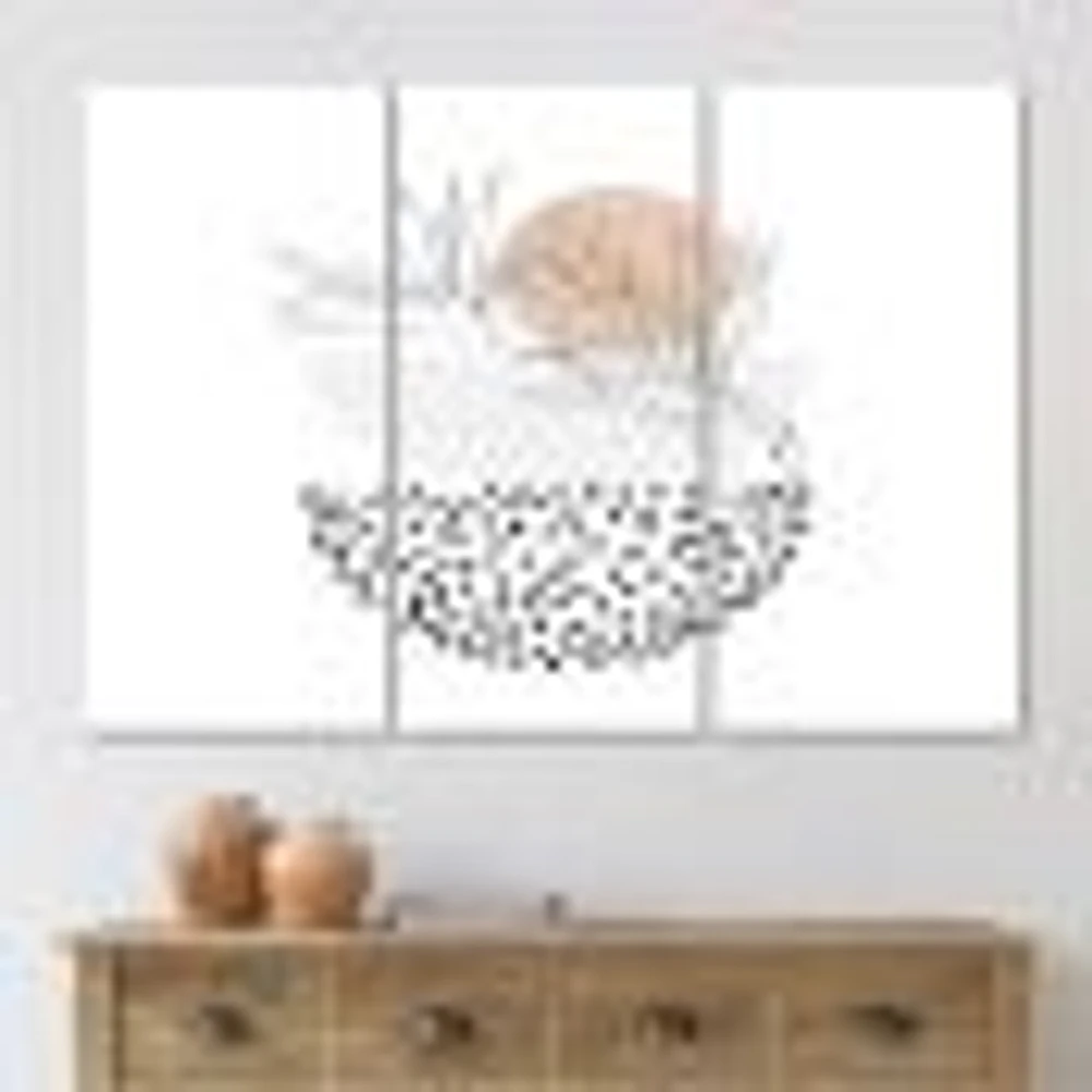 Abstract One Line Art Tropical Flower Canvas Wall Print