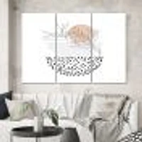 Abstract One Line Art Tropical Flower Canvas Wall Print