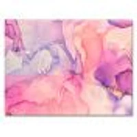 Pink and Purple Abstract Marble Texture I Canvas Wall Art Print