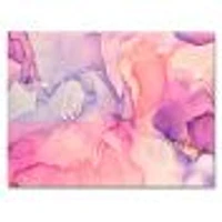 Pink and Purple Abstract Marble Texture I Canvas Wall Art Print