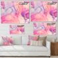 Pink and Purple Abstract Marble Texture I Canvas Wall Art Print