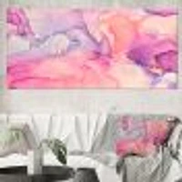 Pink and Purple Abstract Marble Texture I Canvas Wall Art Print
