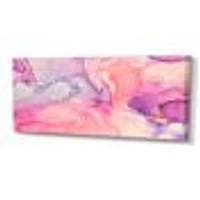 Pink and Purple Abstract Marble Texture I Canvas Wall Art Print