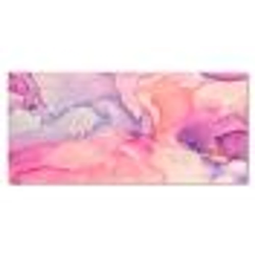 Pink and Purple Abstract Marble Texture I Canvas Wall Art Print