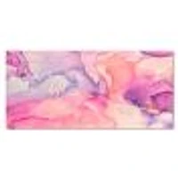 Pink and Purple Abstract Marble Texture I Canvas Wall Art Print