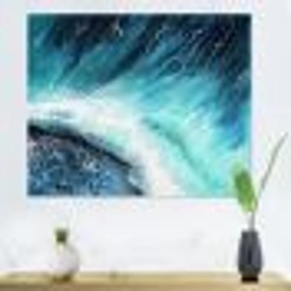 Navy Blue Ocean Waves with White Seafoam I Canvas Wall Art Print